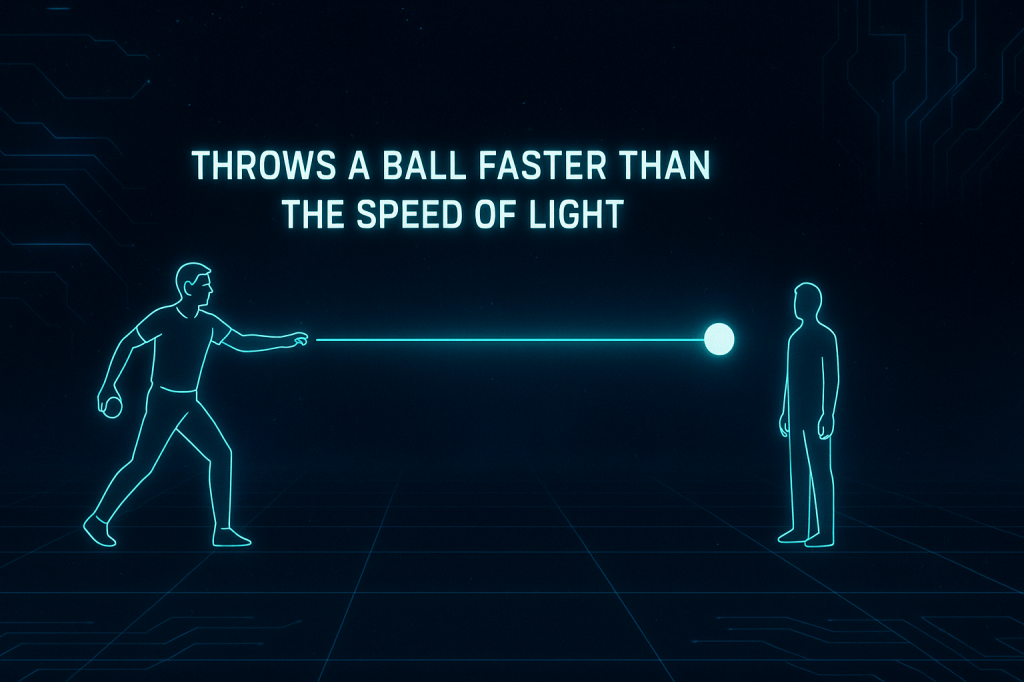 What will happen if You throw A Ball faster than Light speed